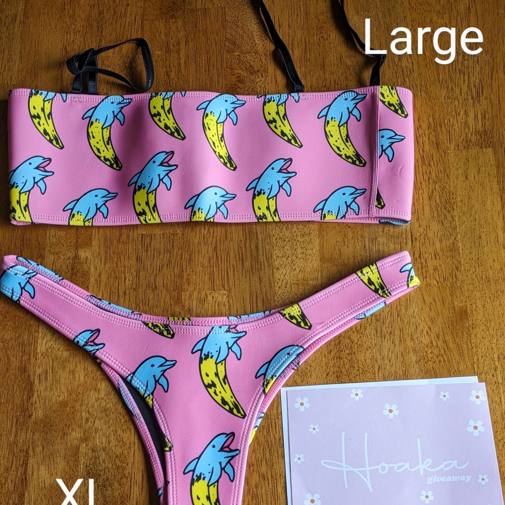 Pink Dolphin and Banana Bikini Set